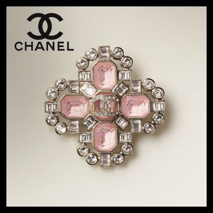 新作【CHANEL】ブローチ 購入 クリスタル&ピンク NIB 100%AUTH Chanel