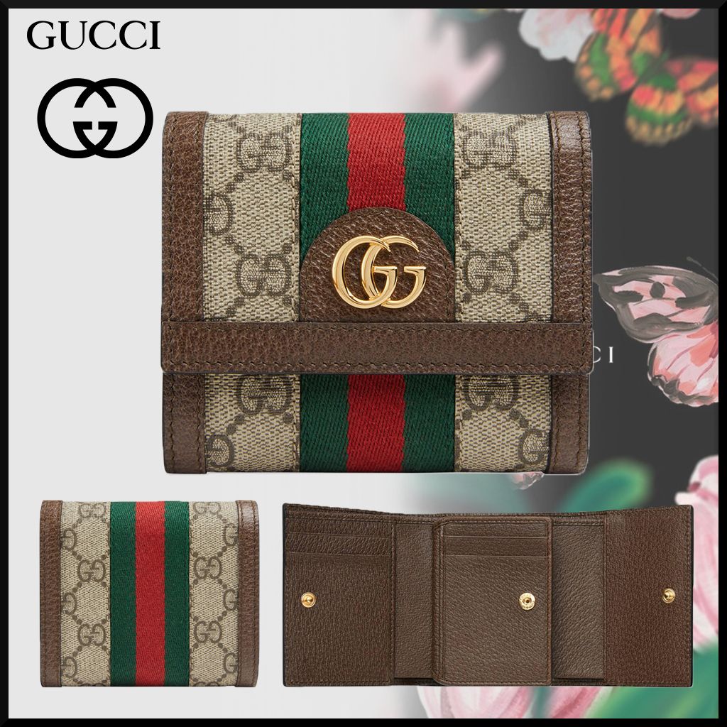 GUCCI グッチ 18AW オフィディア GGスプリーム 三つ折り財布 (GUCCI