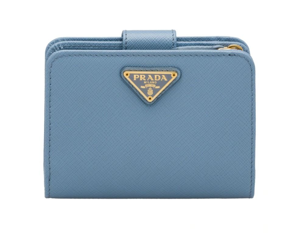 PRADA 水色 二つ折り財布 PRADA - □未使用□ プラダ 二つ折り