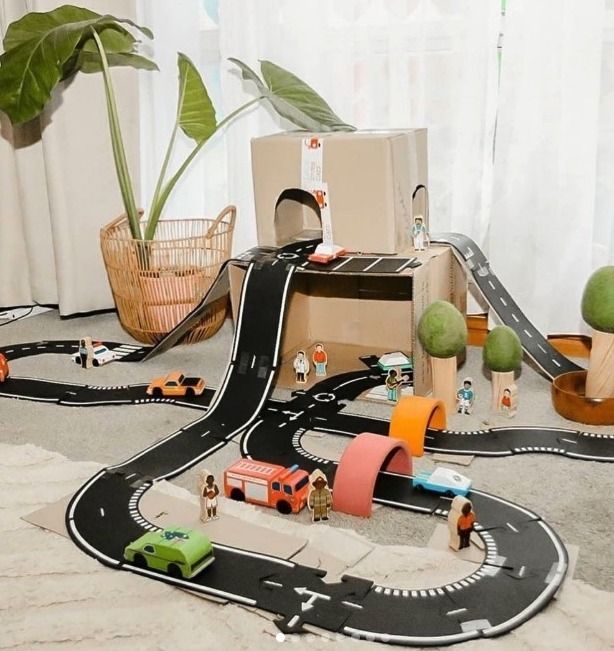 ☆Way to play☆ とっても楽しい道路40ピースセット ゴム製