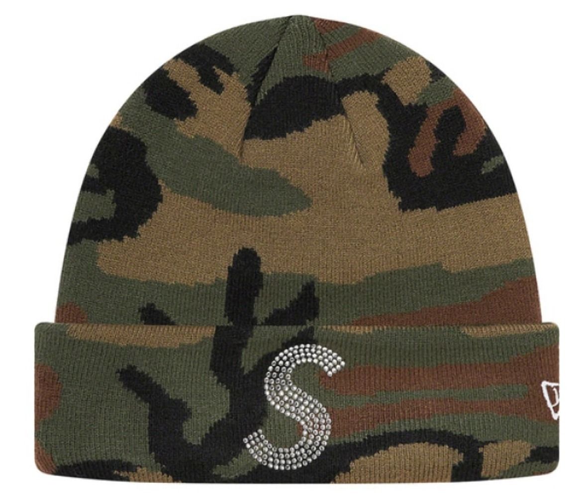 シュプリーム x スワロフスキー☆Sロゴラインストーンビーニー