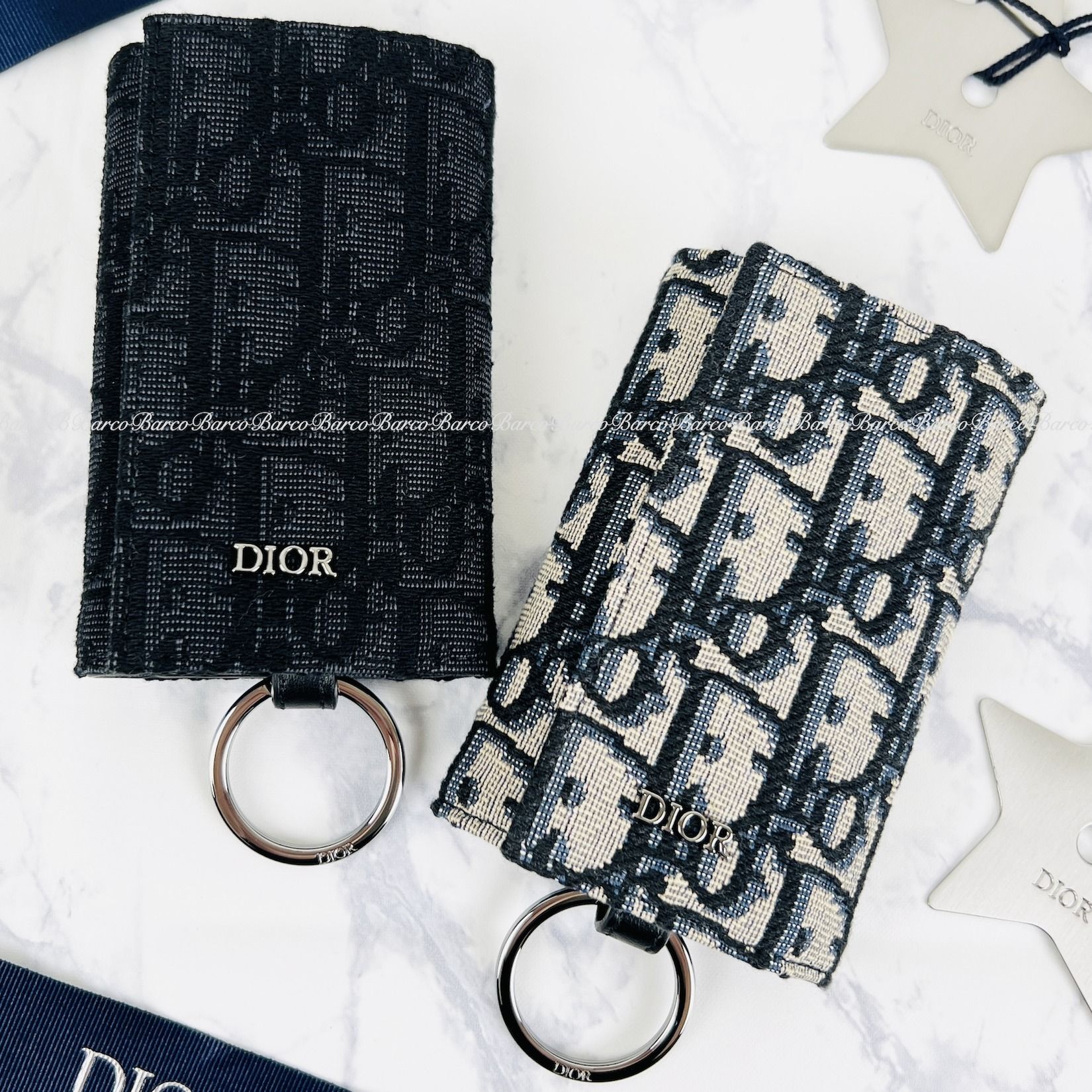 すぐ届く☆【DIOR】オブリーク ジャカード キーホルダー (Dior/キー