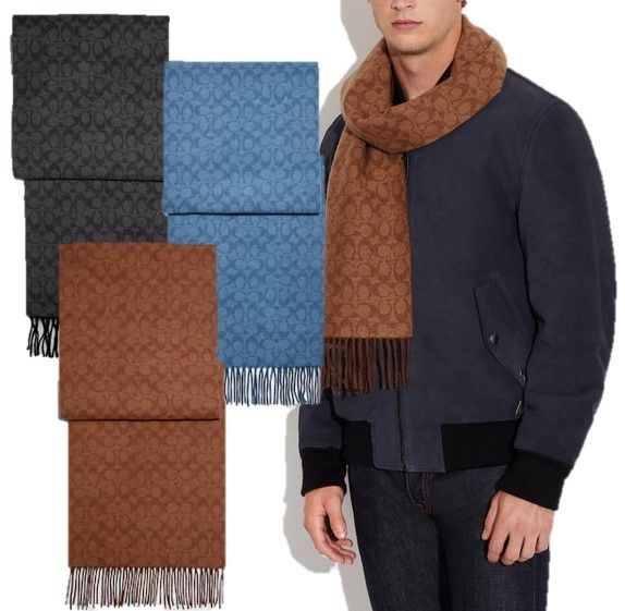 Coach(コーチ) シグネチャー ウール カシミア ブレンド マフラー