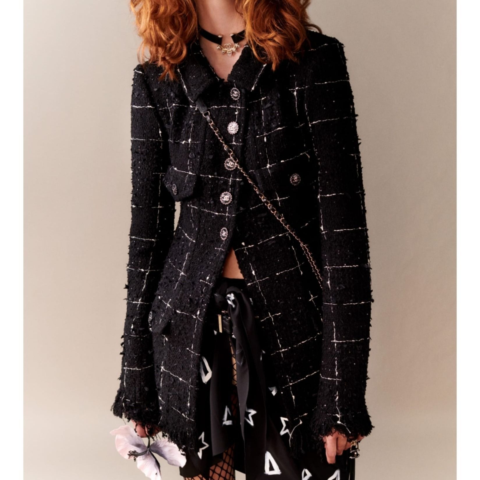 新作☆すぐ届く！】 CHANEL ジャケット ツイード 黒 関税込 (CHANEL