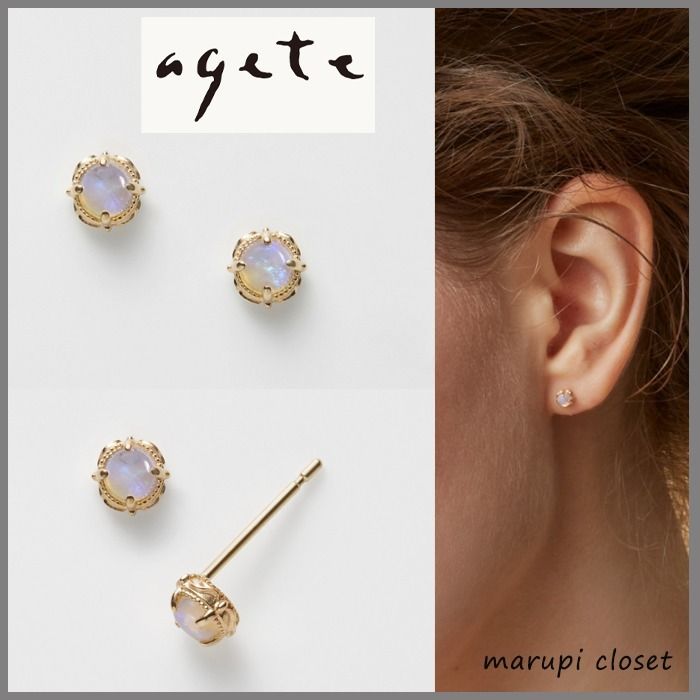 国内直営店】☆agete☆K10オパールピアス (Agete/ピアス) 10103112071
