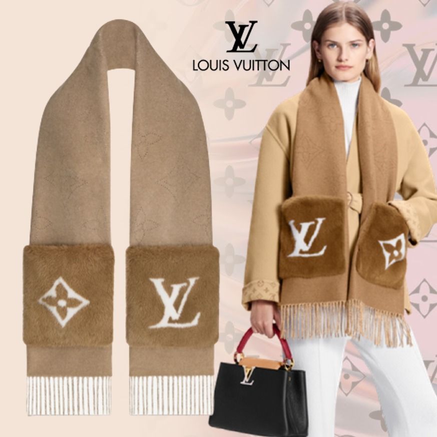 Louis Vuitton ブラウン マフラー