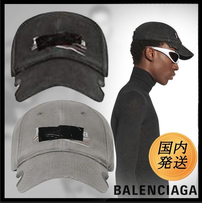 BALENCIAGA ダメージ加工キャップ 【公式通販】