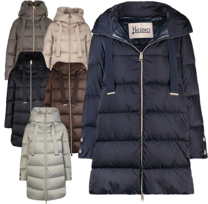 HERNO ヘルノ Aシェイプ フード付き ダウンコート 関税送料込 (HERNO