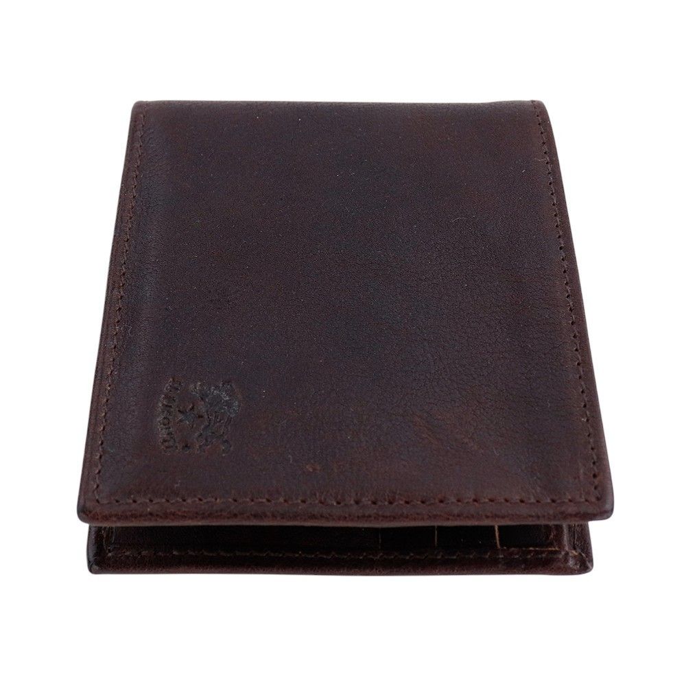 IL BISONTE イルビゾンテ 二つ折り財布 本革札入れ 小銭入れなし (IL