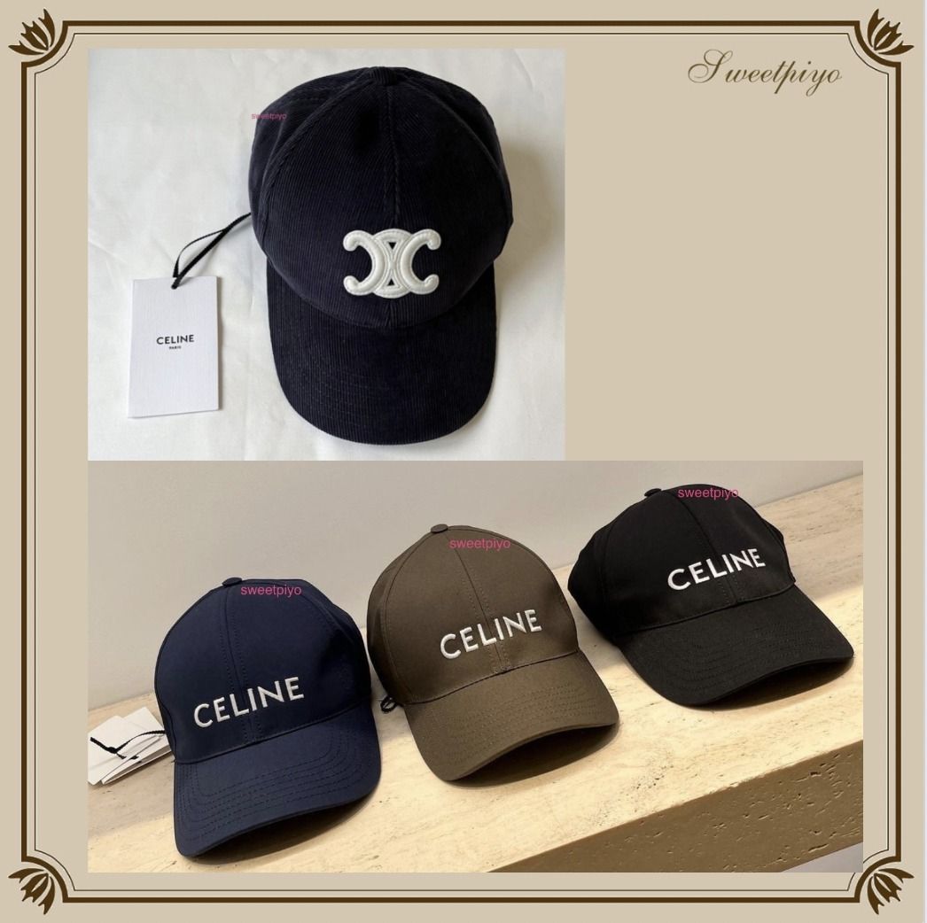 CELINE 黒 キャップ セリーヌ