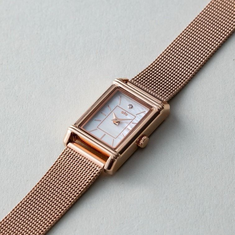 ete 腕時計 ソーラーウォッチ スクエア メッシュベルト 国内発送