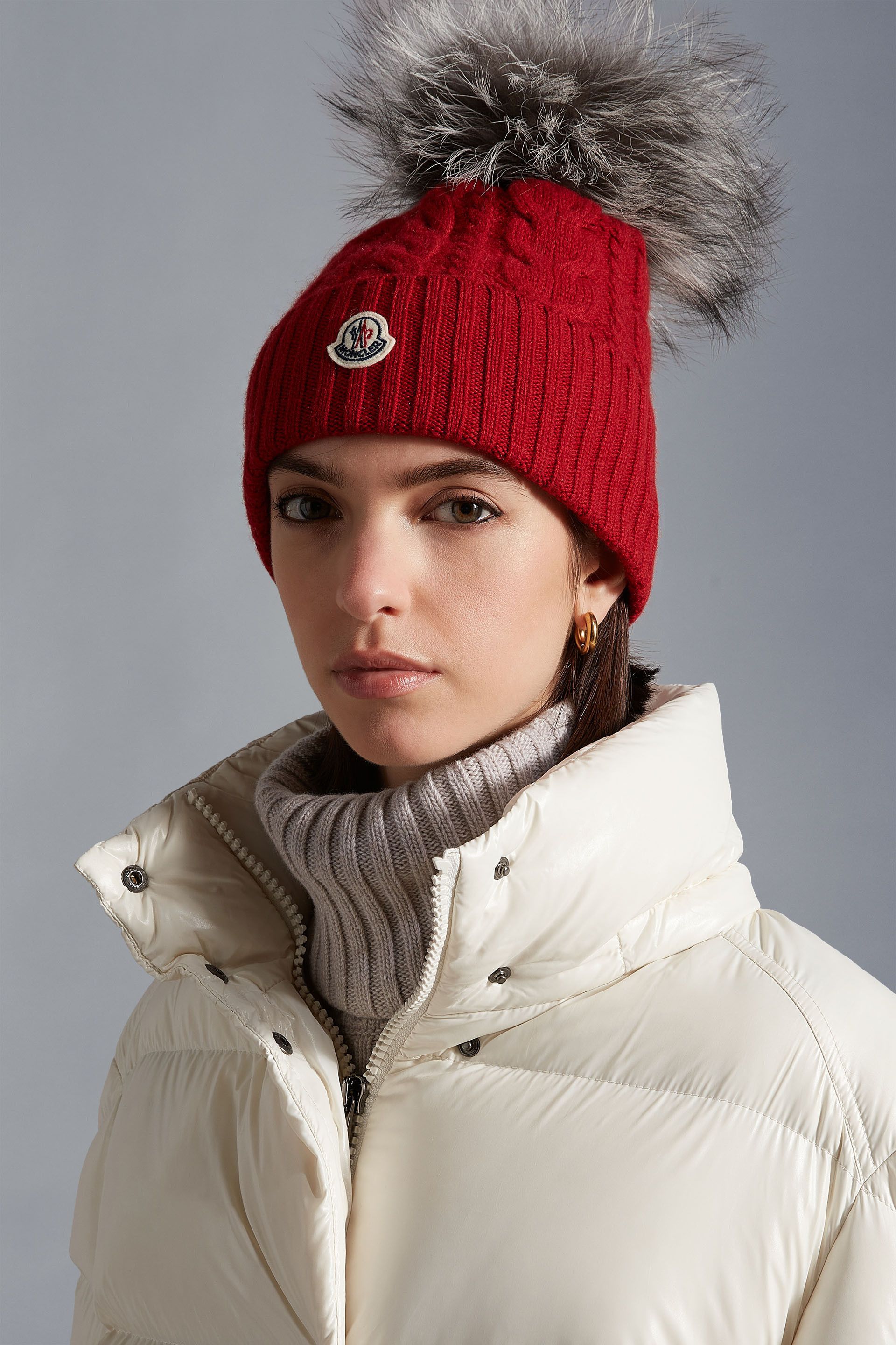 モンクレール ニット帽 赤 モンクレールニット帽 レッド 【公式通販】