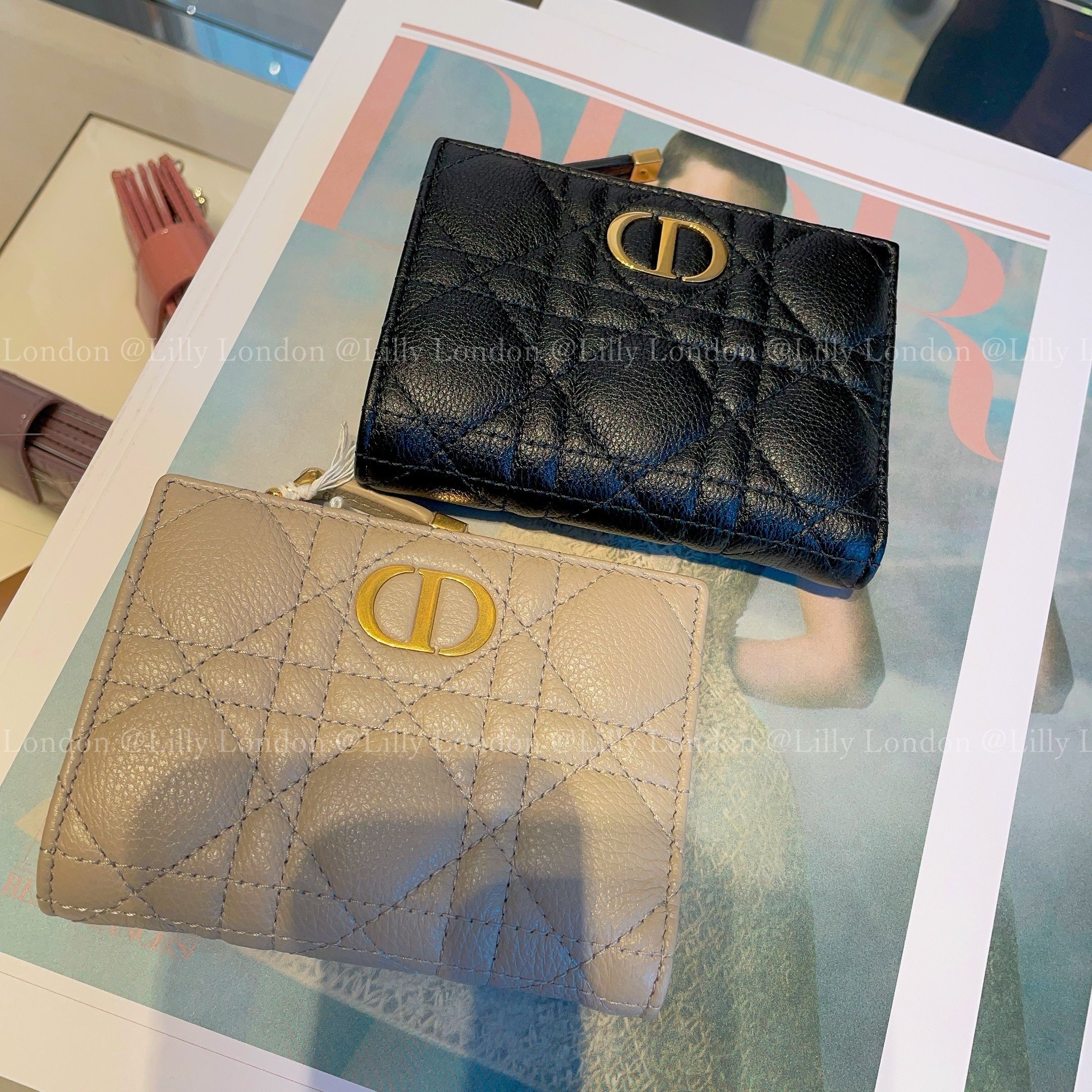 Dior【新作】ディオール カロ ダリアウォレット 二つ折り財布 (Dior