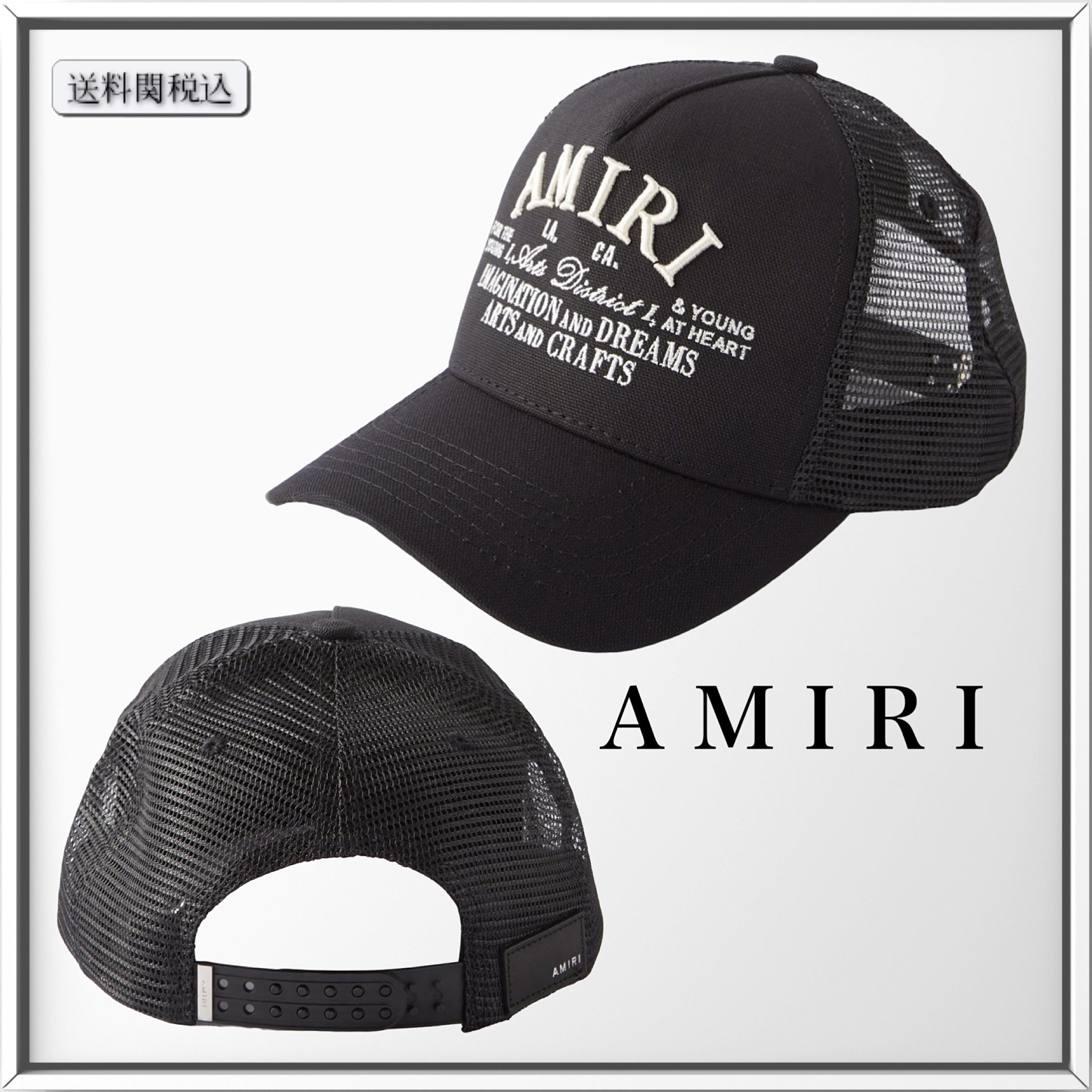 AMIRI ロゴ エンブロイダリー コットン&メッシュ キャップ 人気 (AMIRI