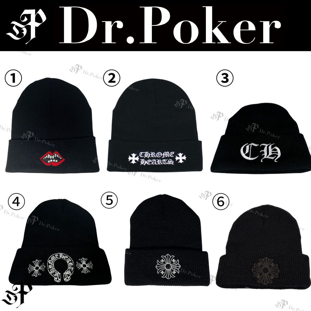 大人気定番☆ CHROME HEARTS LOGO Beanie ビーニー ニット帽 (CHROME