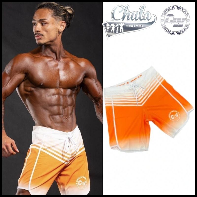 CHULA WEAR フィジークサーフパンツ サイズ26 オレンジ・ターコイズ