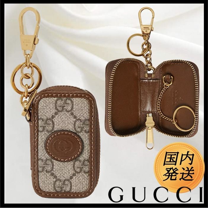GUCCI 工場 キーケース GUCCI(グッチ) / キーケース/レザー/BLK/無地