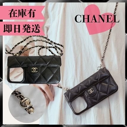 在庫有☆即日発送】CHANEL＊iPhone14pro携帯ケース ＊ (CHANEL/iPhone