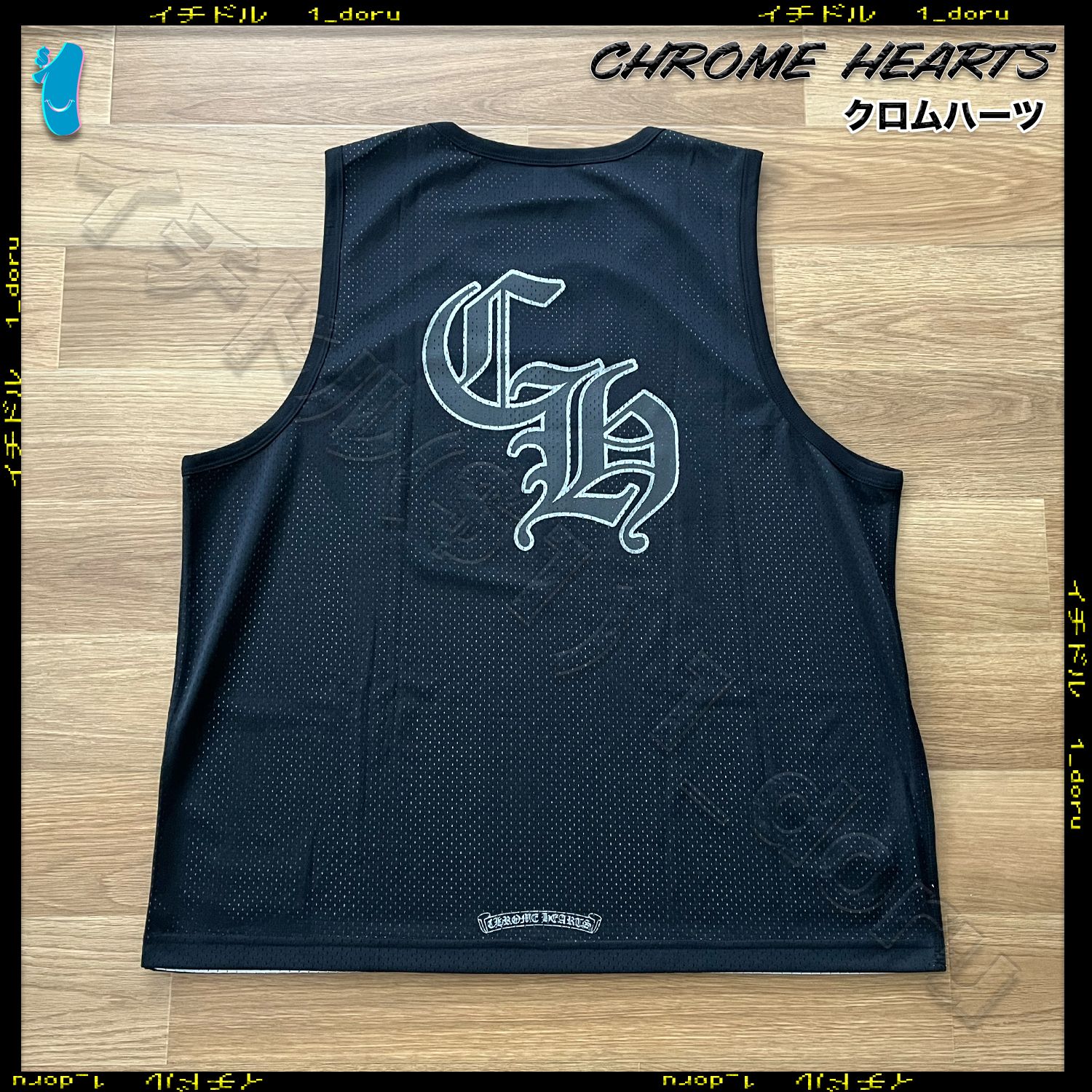 CHROME HEARTS+ MESH WARM UP JERSEY CH 33 SCROLL TANK TOP (CHROME