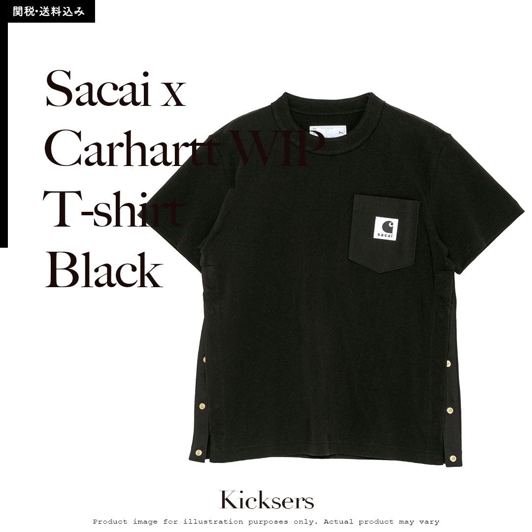 Sacai Carhartt WIP T-shirt Black カーハート Tシャツ ブラック