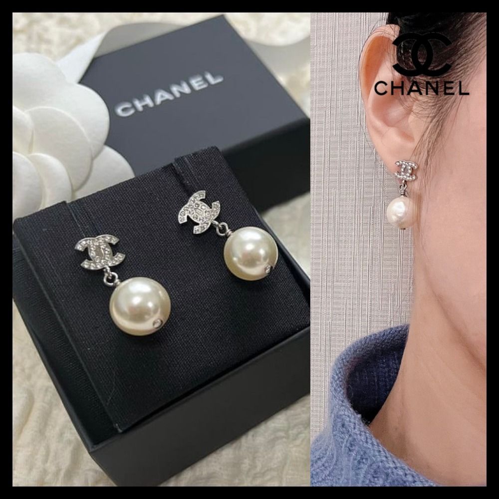 プレゼントにおすすめ♪】CHANEL☆ピアス パール シルバー (CHANEL