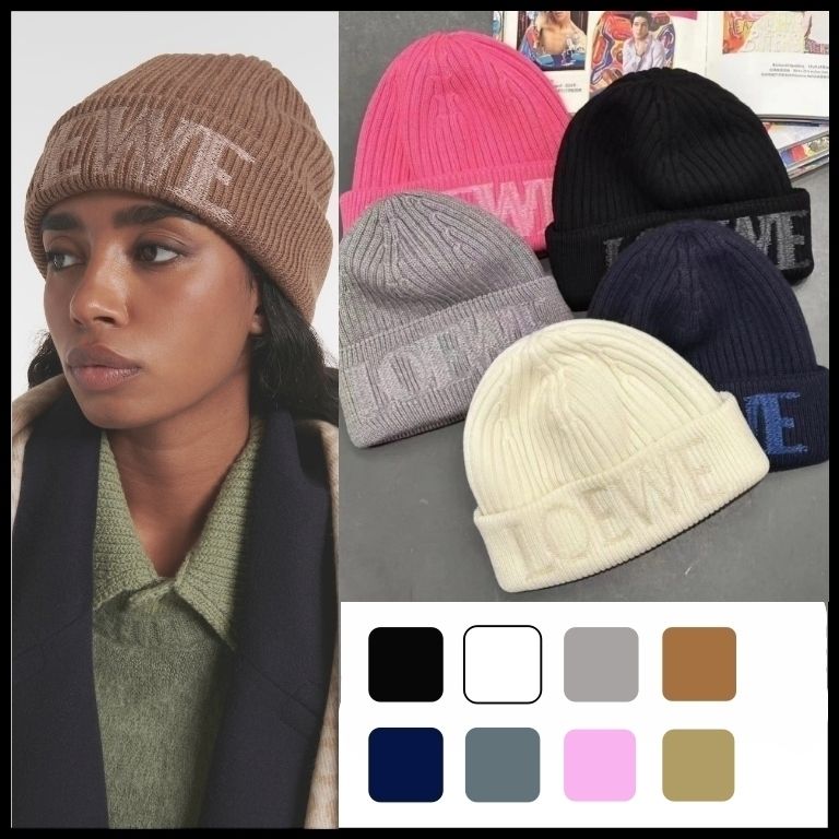 LOEWE】ロエベ 人気 ビーニー ウール ニット帽 (LOEWE/ニットキャップ