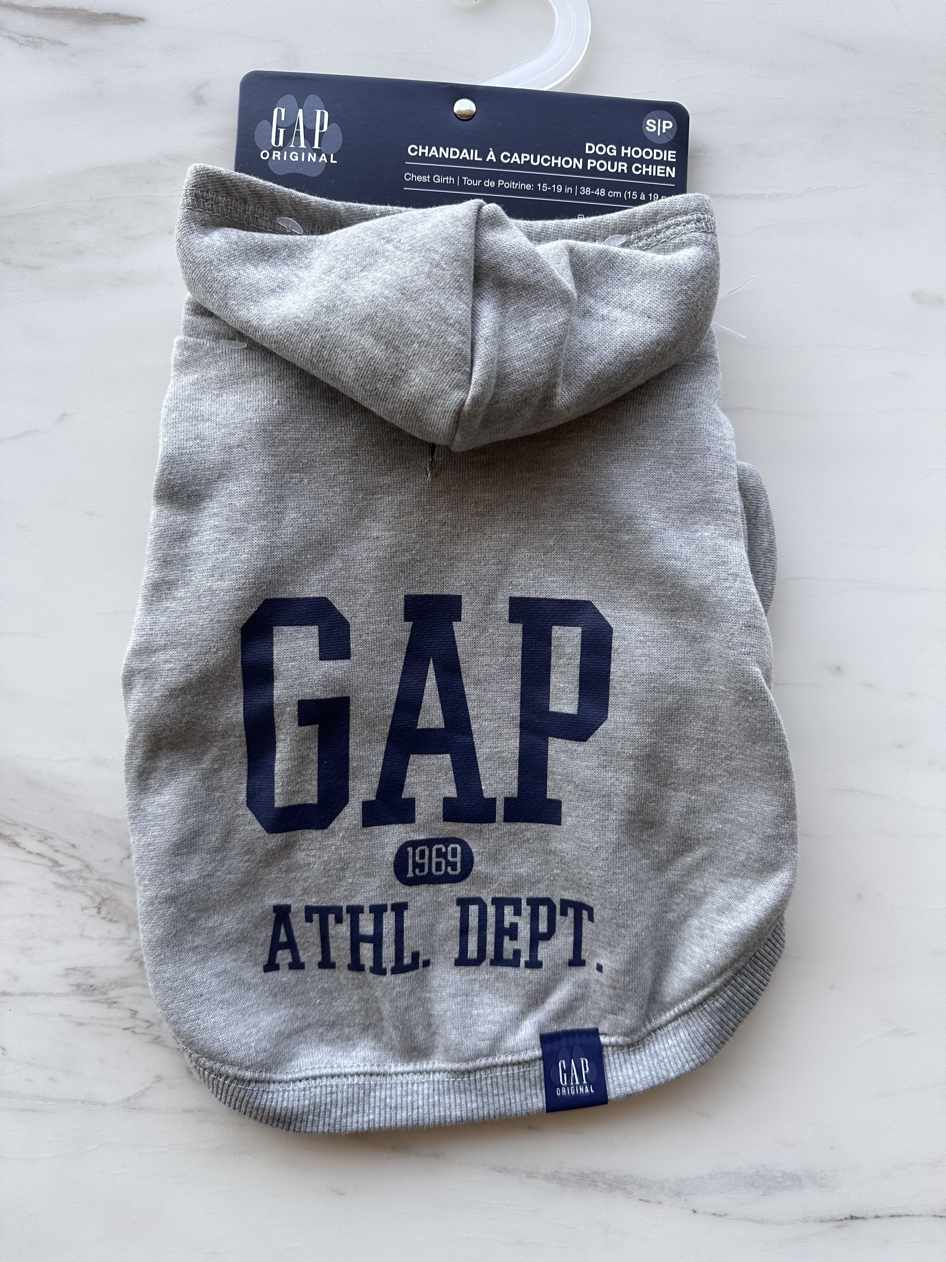 3点セットGAP ロゴ 犬 服パーカー 新品 XLサイズ ブラックグレー