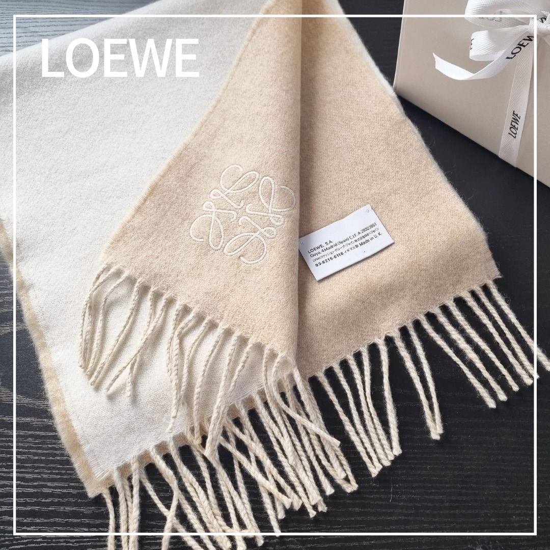 LOEWE】Bicolour scarf in wool and cashmere (LOEWE/マフラー