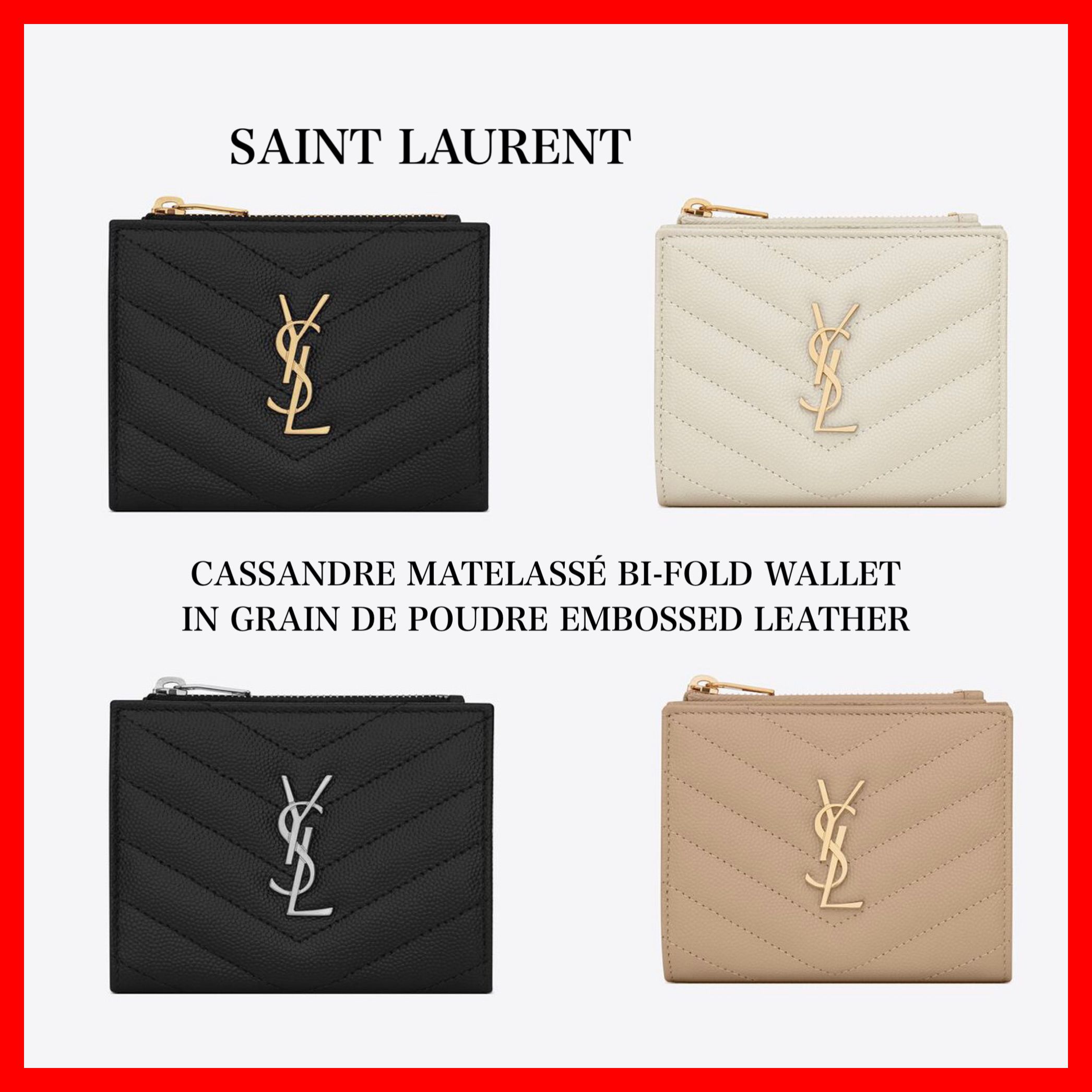 YSL サンローランミニ財布折りたたみ財布