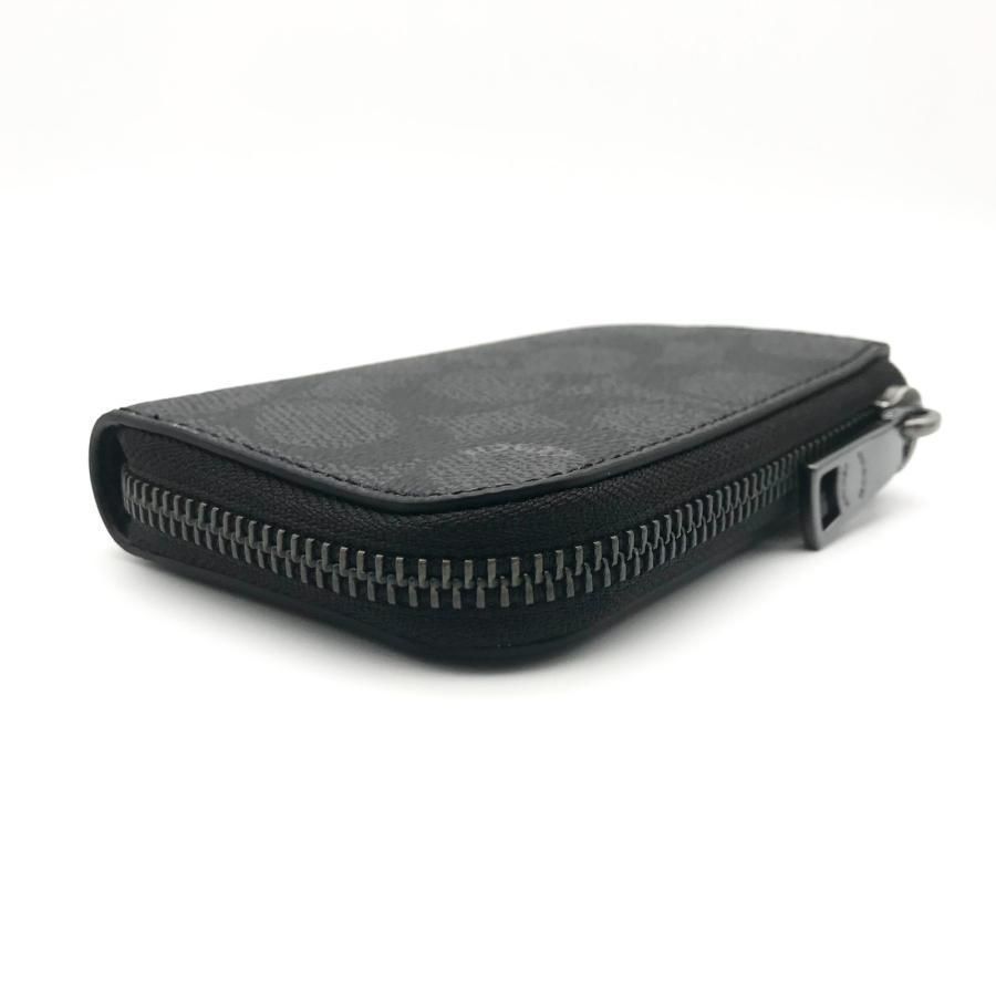 値下げ COACH コーチ ダークグレー キーケース カラビナ付き 値下げ