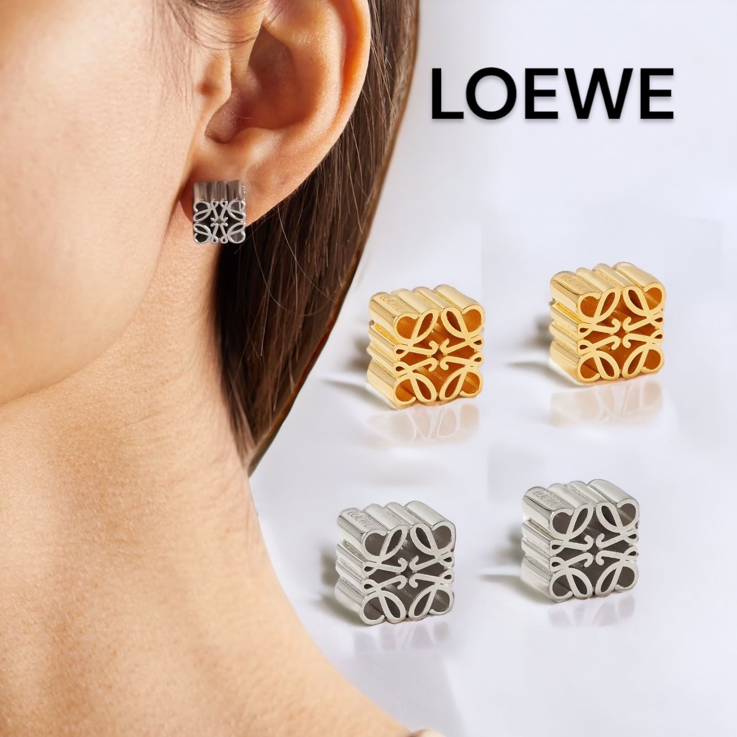 国内発】LOEWE ロエベ アナグラム スタッド ピアス (LOEWE/ピアス