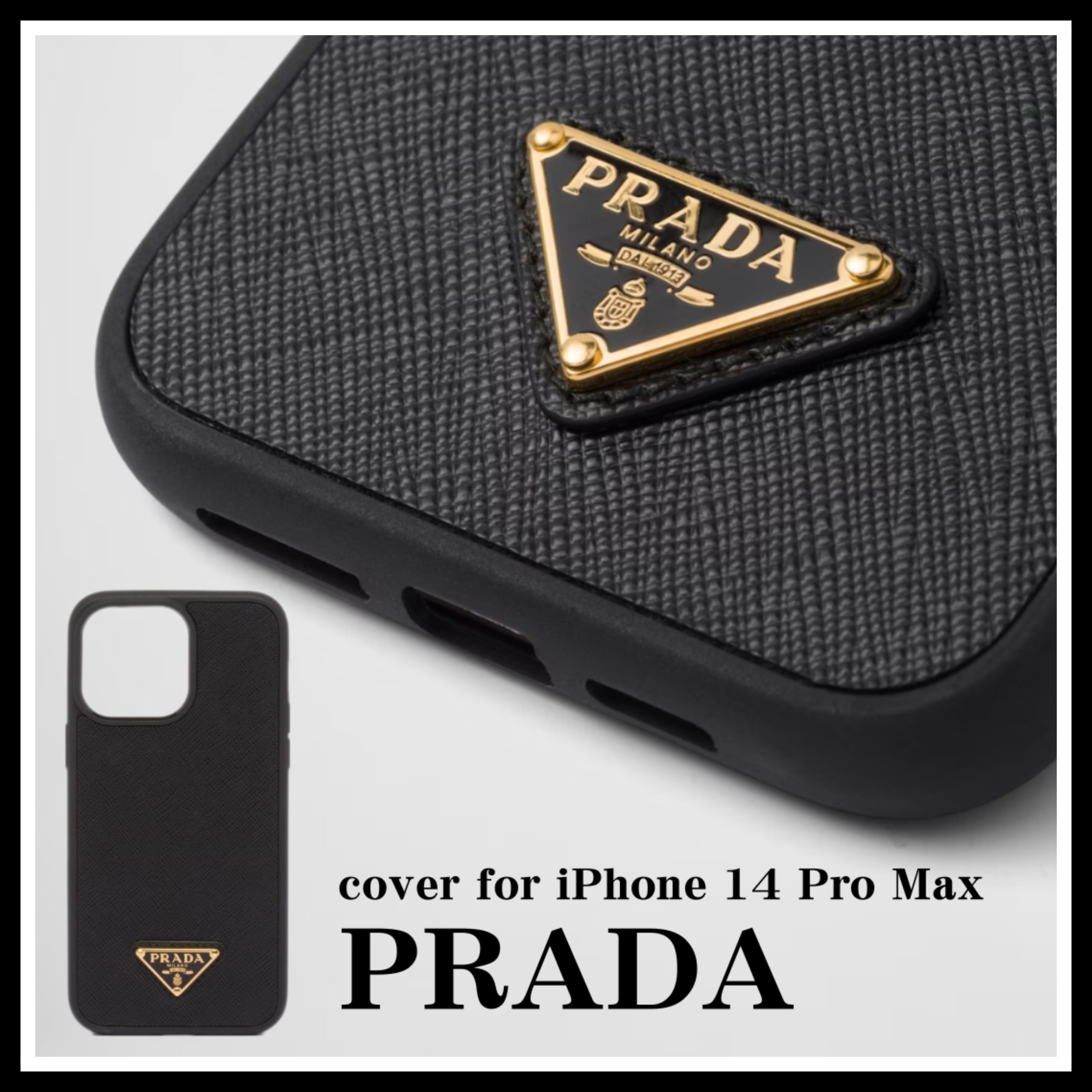 PRADA ブラック キルティング iPhoneケースPRADA ブラック