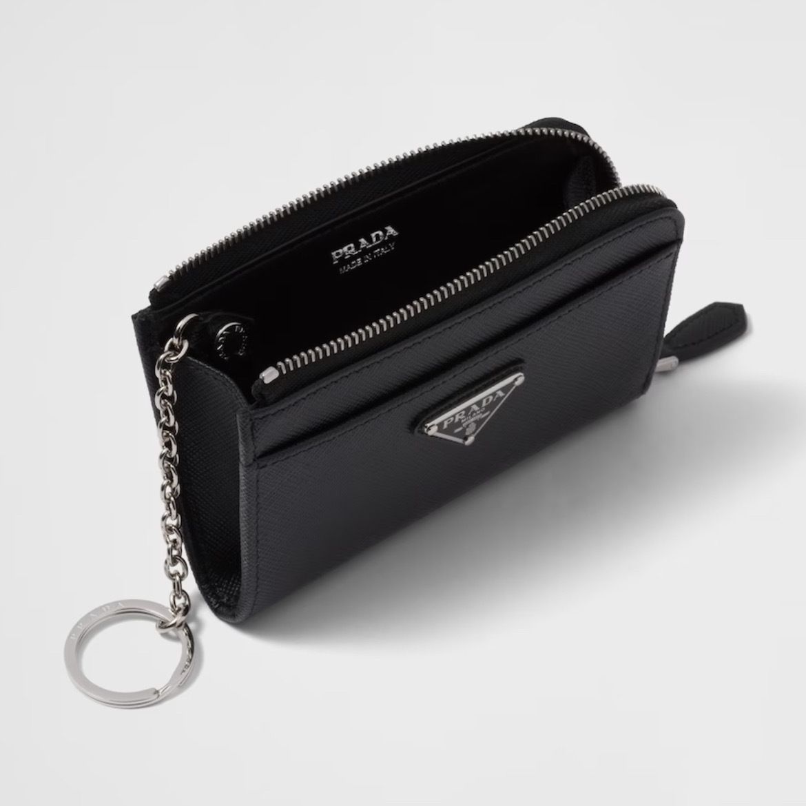 話題 PRADA◇サフィアーノレザー キーケース カードスロット付 (PRADA