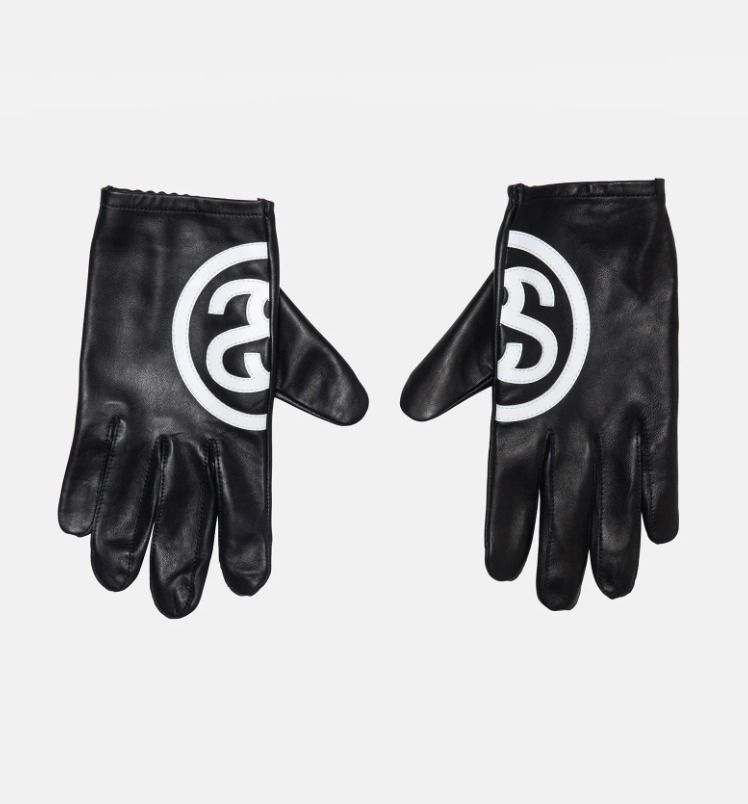 ☆関税込☆Stussy☆SS LINK LEATHER GLOVES☆BLACK (STUSSY/手袋