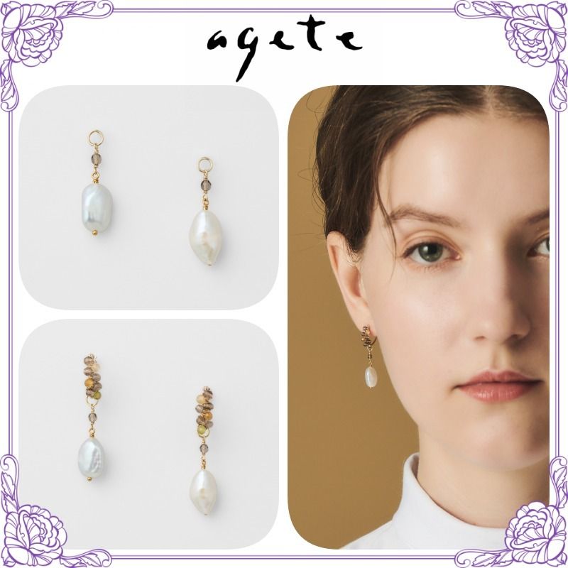大人気!! agete K10 パールピアスチャーム (Agete/アクセサリーその他