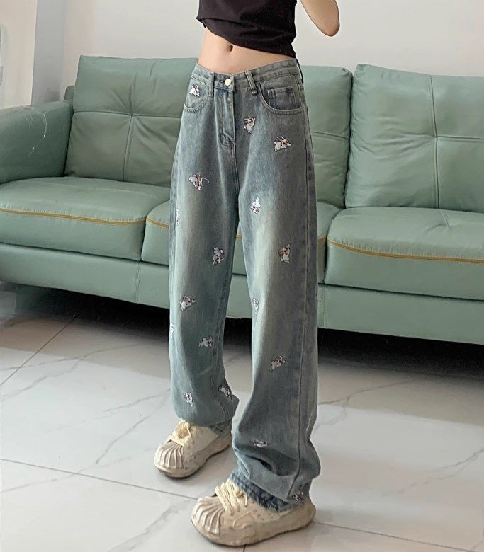 ♡新品同様♡2024年♡エムズグレイシー♡刺繍デニムガウチョパンツ38