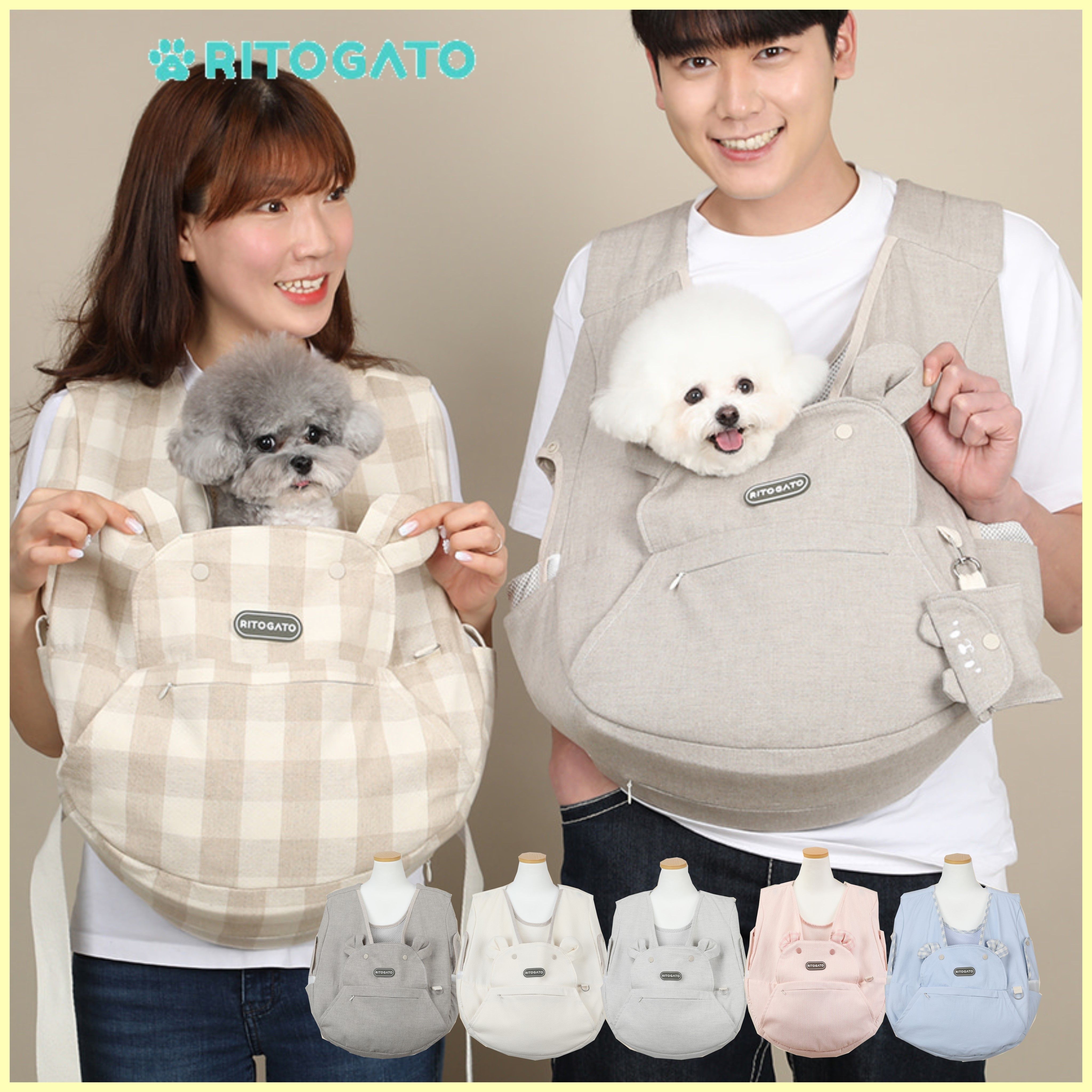 韓国 RITOGATO VDDLY COOLOUD フロントバッグ＋腰バンド付き (RITOGATO