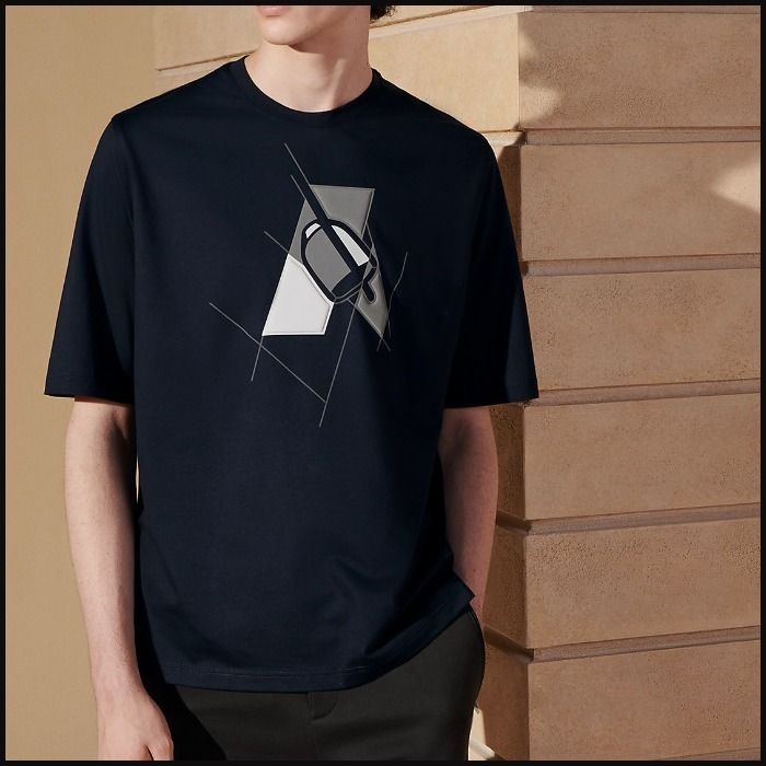 エルメス Hermes メンズTシャツ 《エトリエ・アン・フラグモン》新品未使用