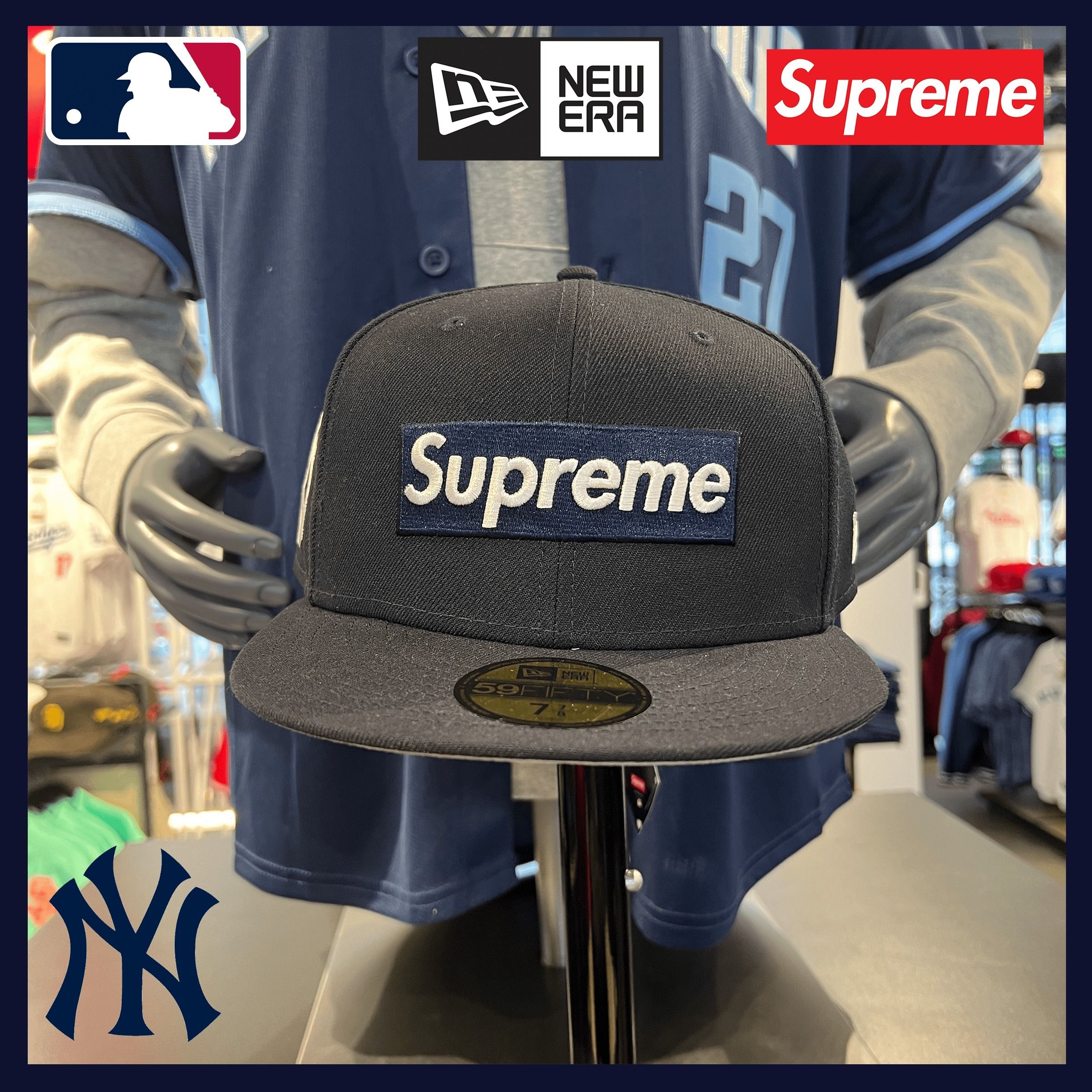 NY店舗完全限定☆ニューエラ☆Supreme☆ヤンキース☆59FIFTY Cap (New