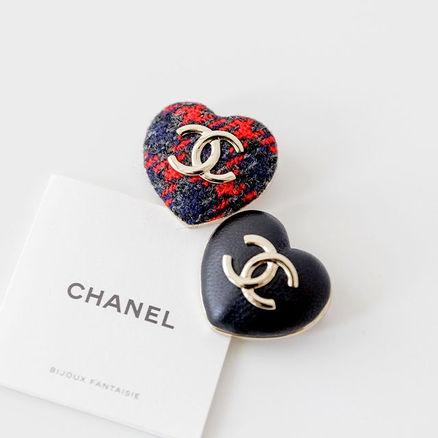 極美品✨✨シャネルノベルティブローチクローバー風ハート型パール