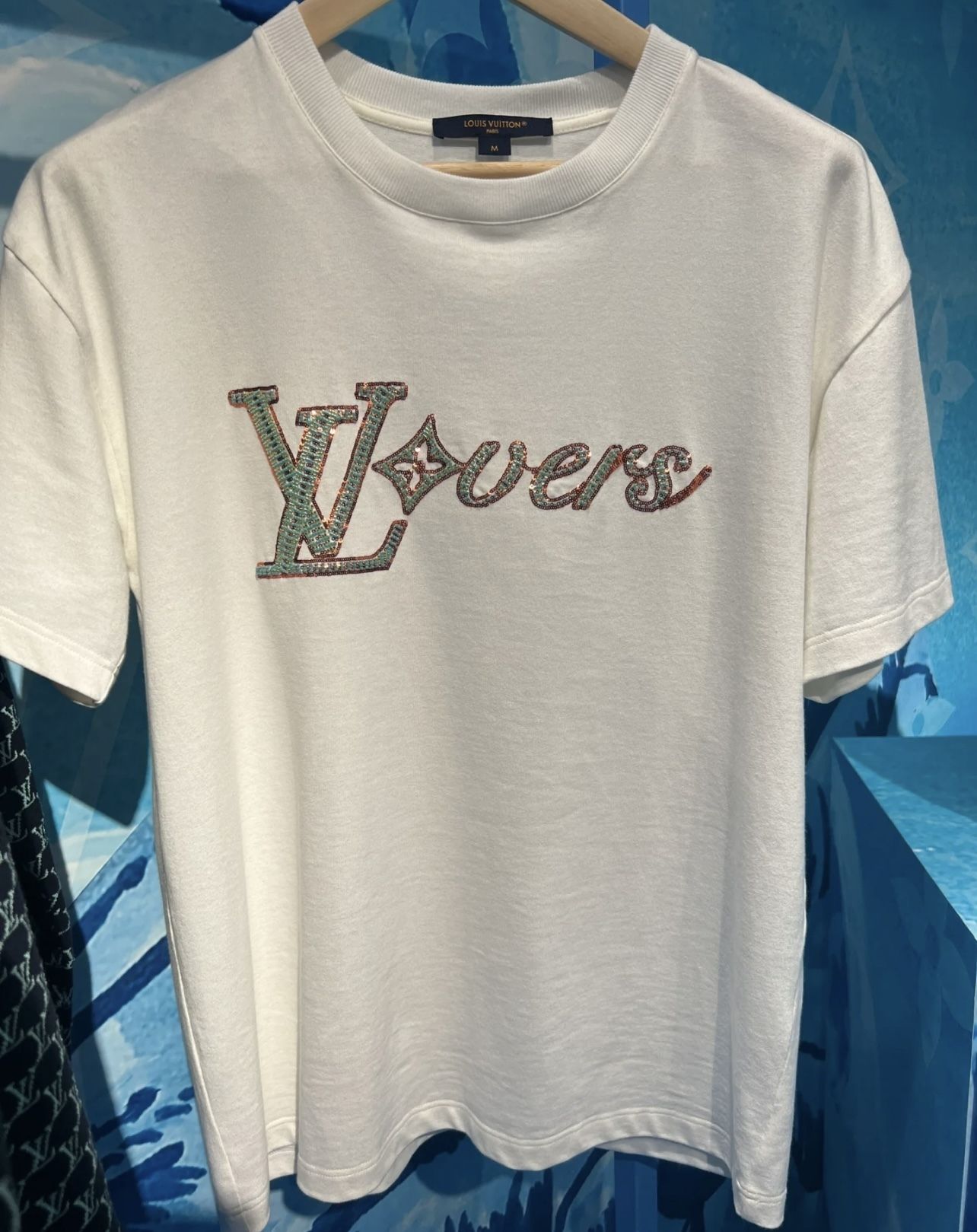 コーデを華やかに♪】ルイヴィトン Tシャツ 半袖 スパンコール (Louis