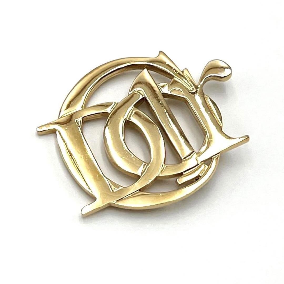 Christian Dior ラインストーン エンブレムブローチ エンブレムロゴ