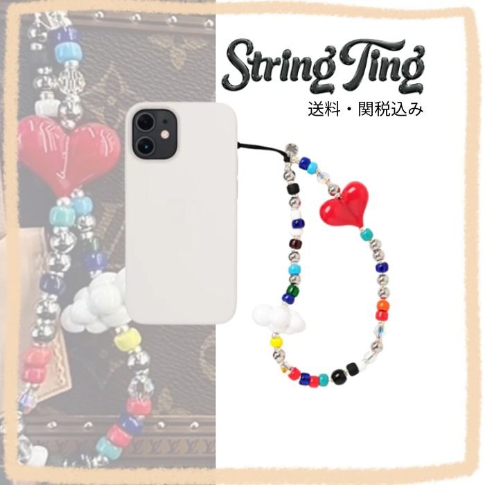 ストリングティング Osaka kawaii ハート 雲 ブラック String Ting
