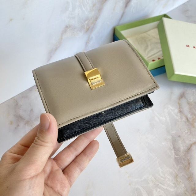 MARNI マルニPrisma Walletゴールドプリズマ財布 ミニ