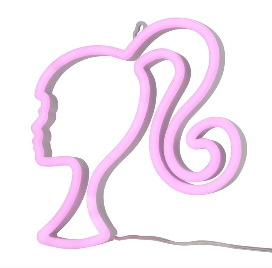 Barbie バービー シルエット LED ネオンライト PINK 壁掛け可能