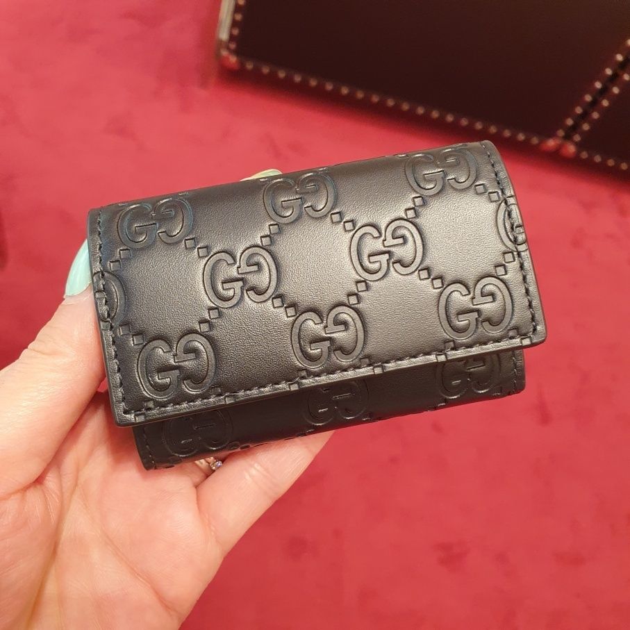 セール】グッチ☆GG シマ 6連リング レザーキーケース☆779824 (GUCCI