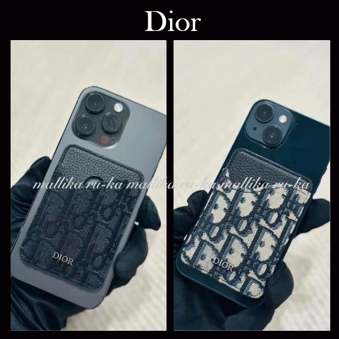 すぐ届く☆国内発【Dior】Saddle マグネット カードホルダー (Dior
