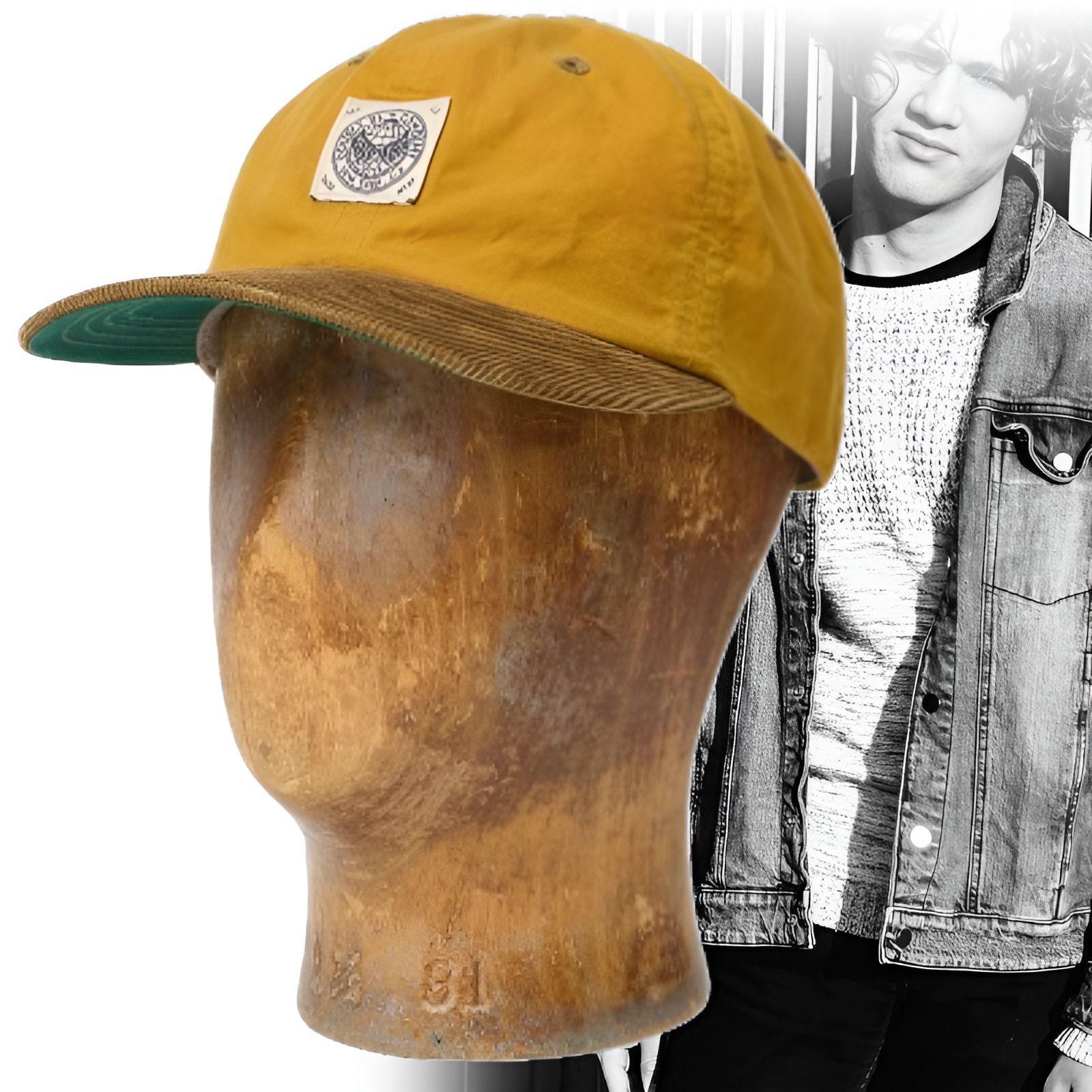 ヤマト便【RRL】コーデュロイつば オイルクロス ボールキャップ (RRL