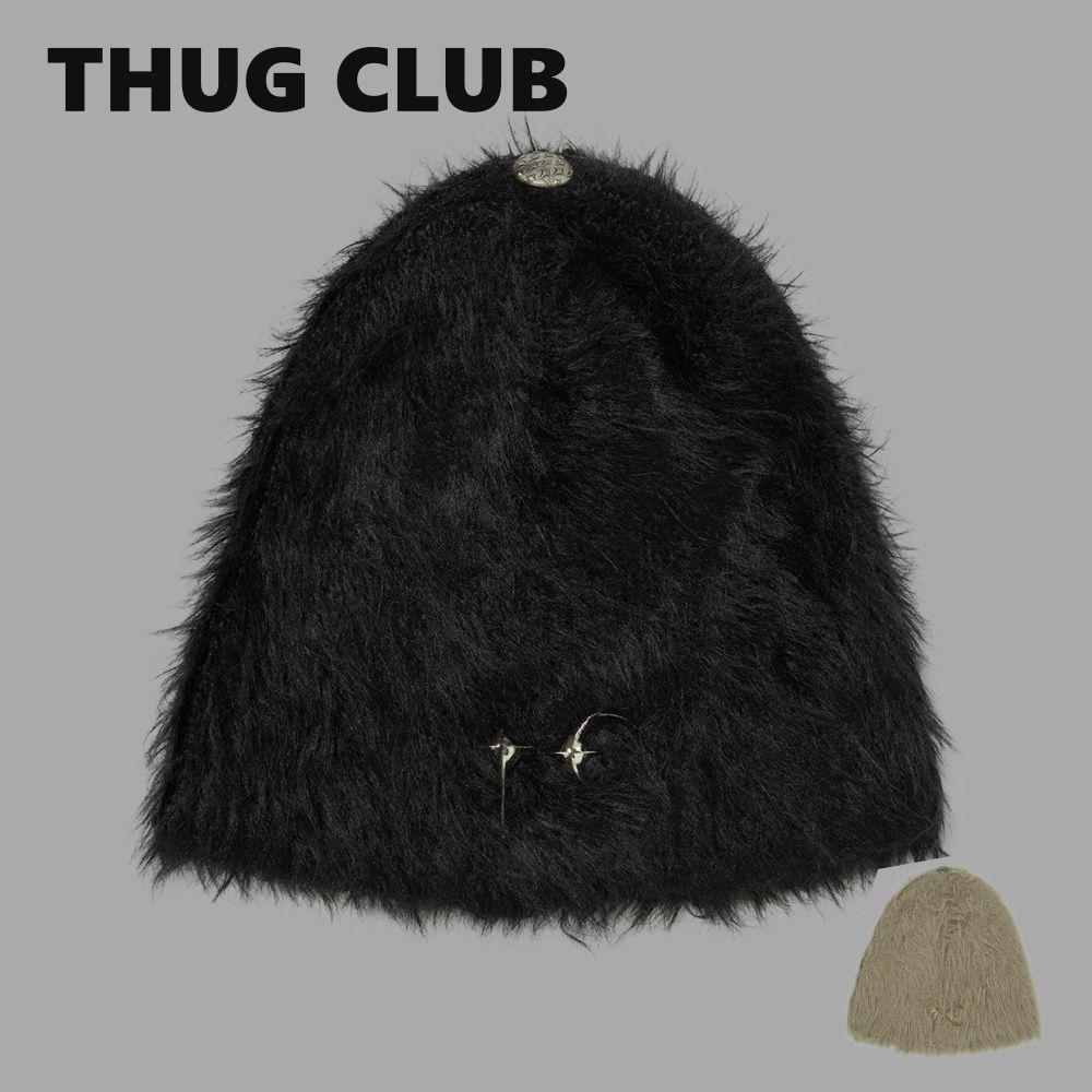 サグクラブ Nubian にて購入。ファー素材 黒 ニット帽 装 THUG CLUB
