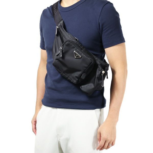 PRADA ウエストポーチ PRADA ブラック ボディバッグ PRADA ブラック